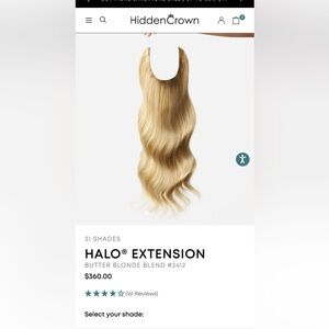 Hidden Crown Halo Hair Extension in Butter Blonde 16”